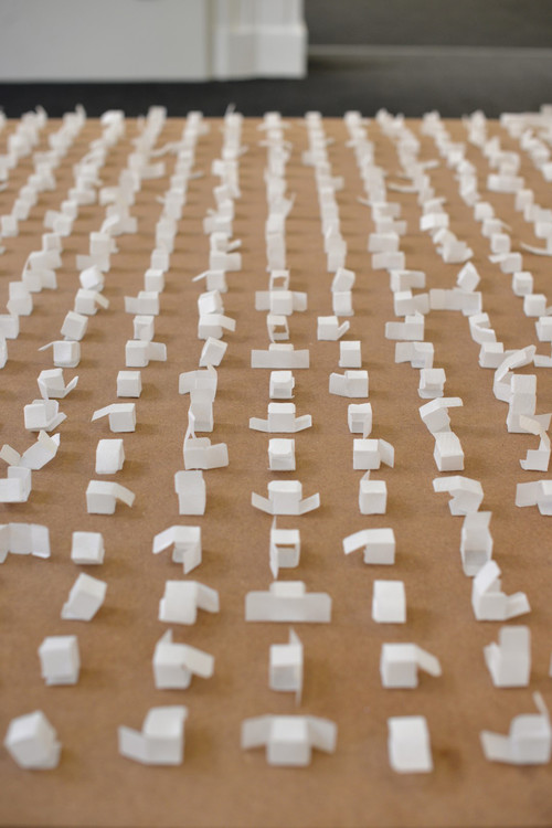 Elvia Teotski, Pas levés (Unleavened Open Cubes) (détail), 2013 - Agrandir l'image, .JPG 236Ko (fenêtre modale)